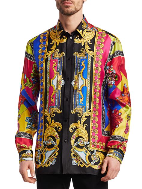 versace trend long sleeve shirt|versace t shirt men's sale.